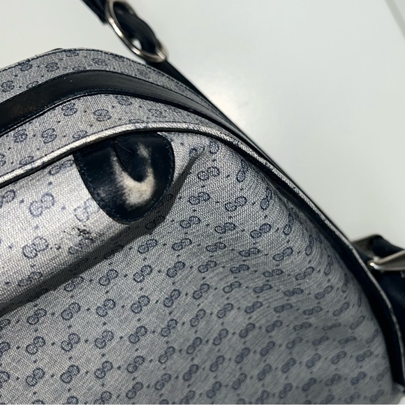 Authentic Gucci Micro GG Monogram Vintage gray navy blue shoulder bag - Picture 7 of 17